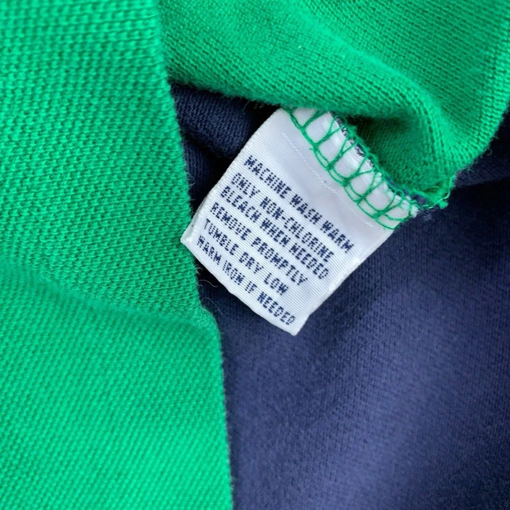 Polo Ralph Lauren Shirt Men's XL Green Blue Mercer RL Polo Team Big Pony VTG *